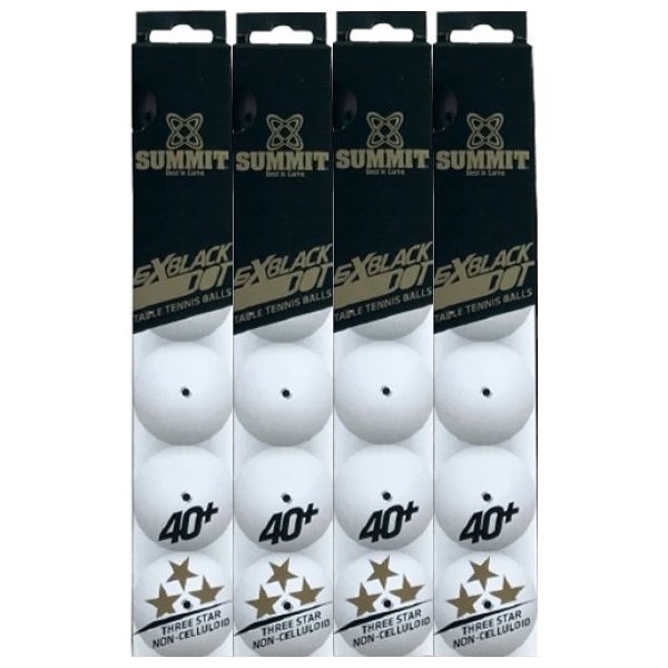 White One Pack of 6 pieces Summit 3 Star ABS 40 Table Tennis Balls 